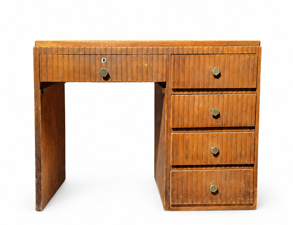 Bureau en satinwood des années 1950
