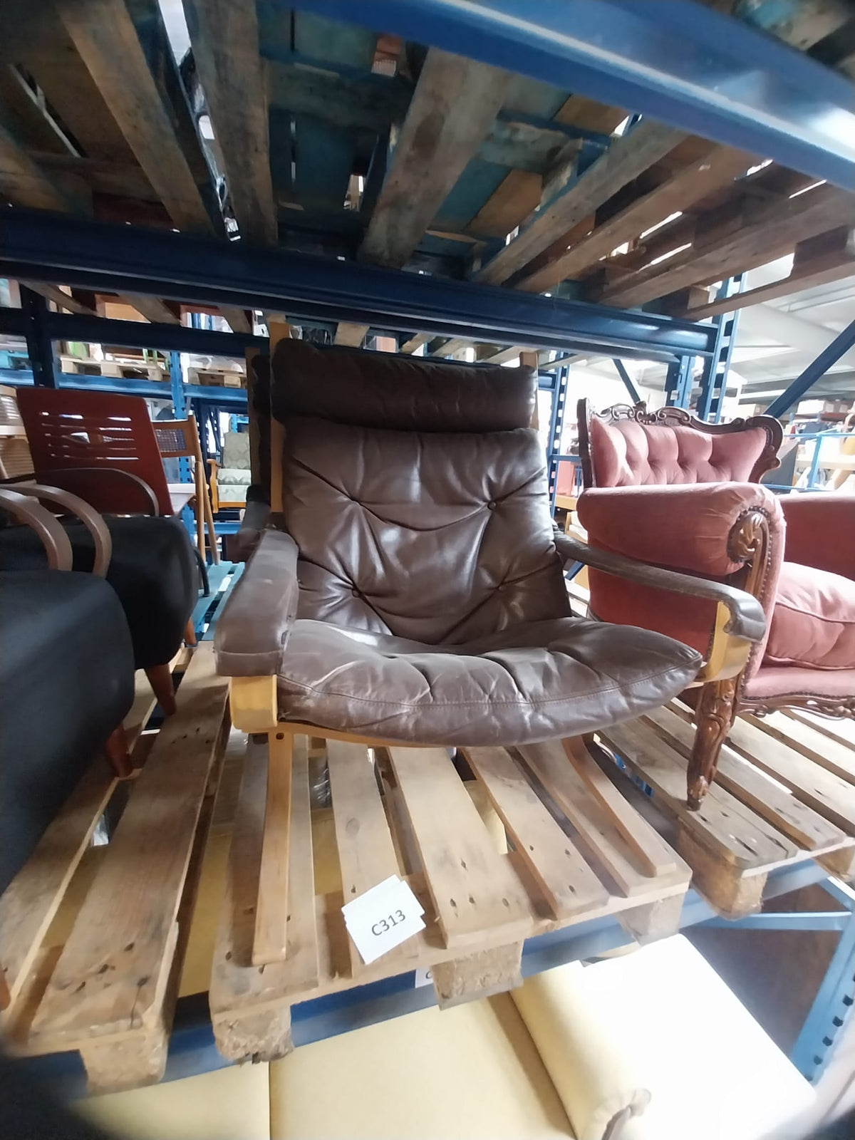 Fauteuil vintage en cuir