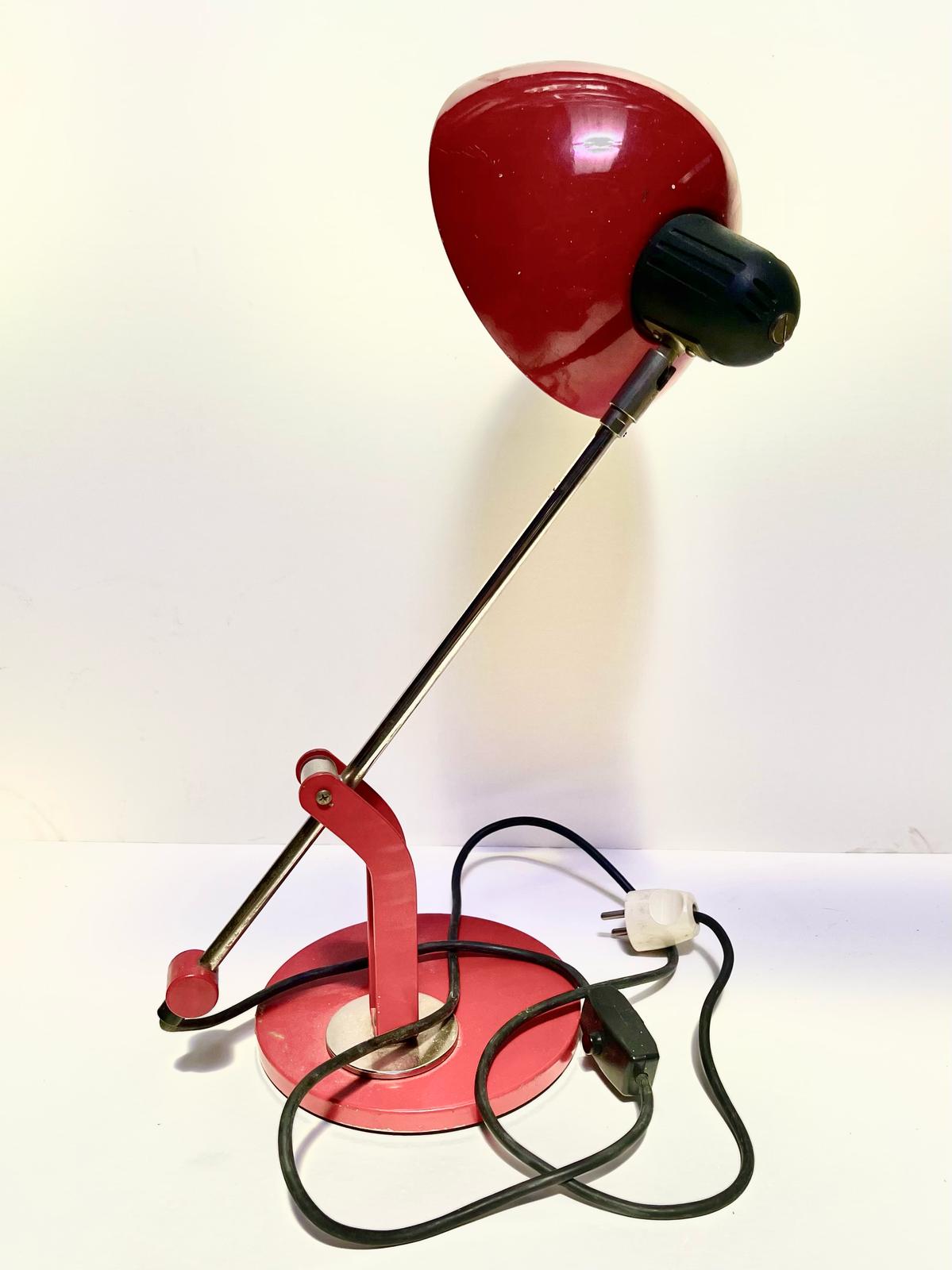 Lampe de bureau rouge