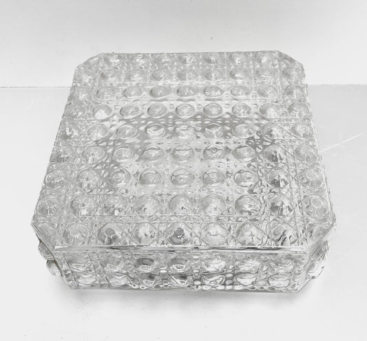 Plafonnier en verre années 60-70